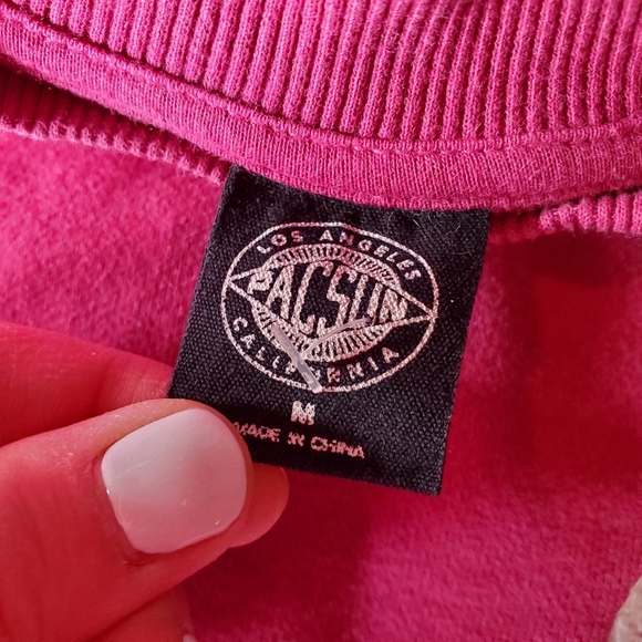 PacSun Love Crew Neck Sweatshirt Women's Size Medium Pink EUC - Picture 5 of 16